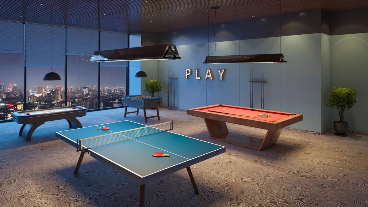 The games room at West 19