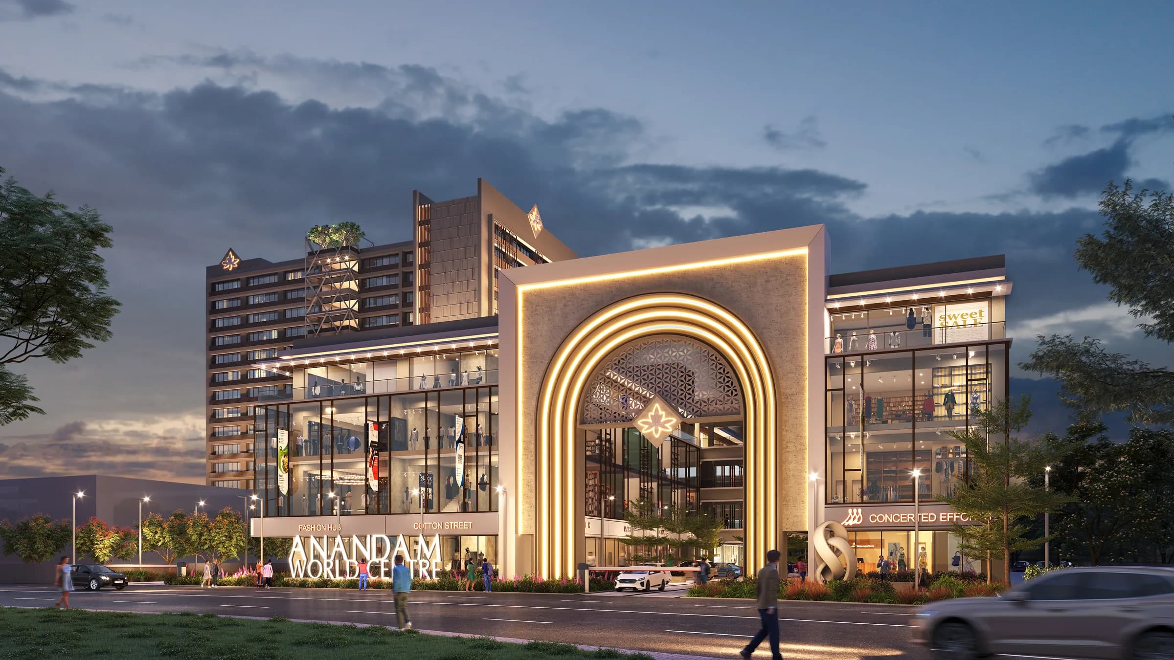 Anandam World Centre, the commercial wing at Kukreja Anandam World City, Ganeshpeth, Nagpur