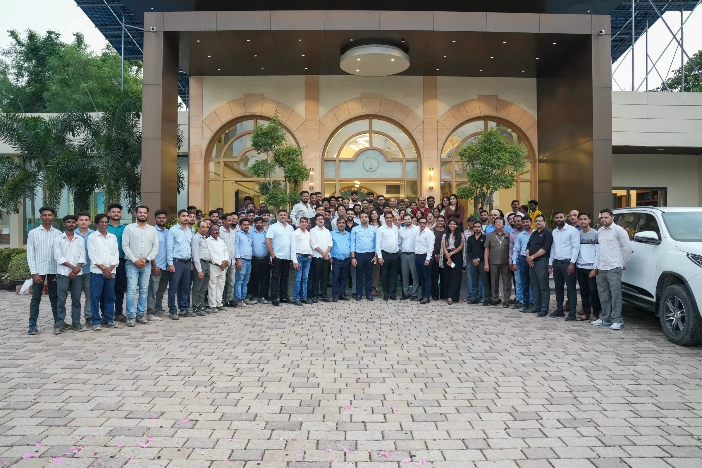 The Kukreja Infrastructures team outside the Nagpur office